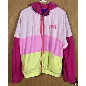 Barbie & Sweet Loren's Colab Reversible Jacket Windbreaker Pink Women's Sz XL